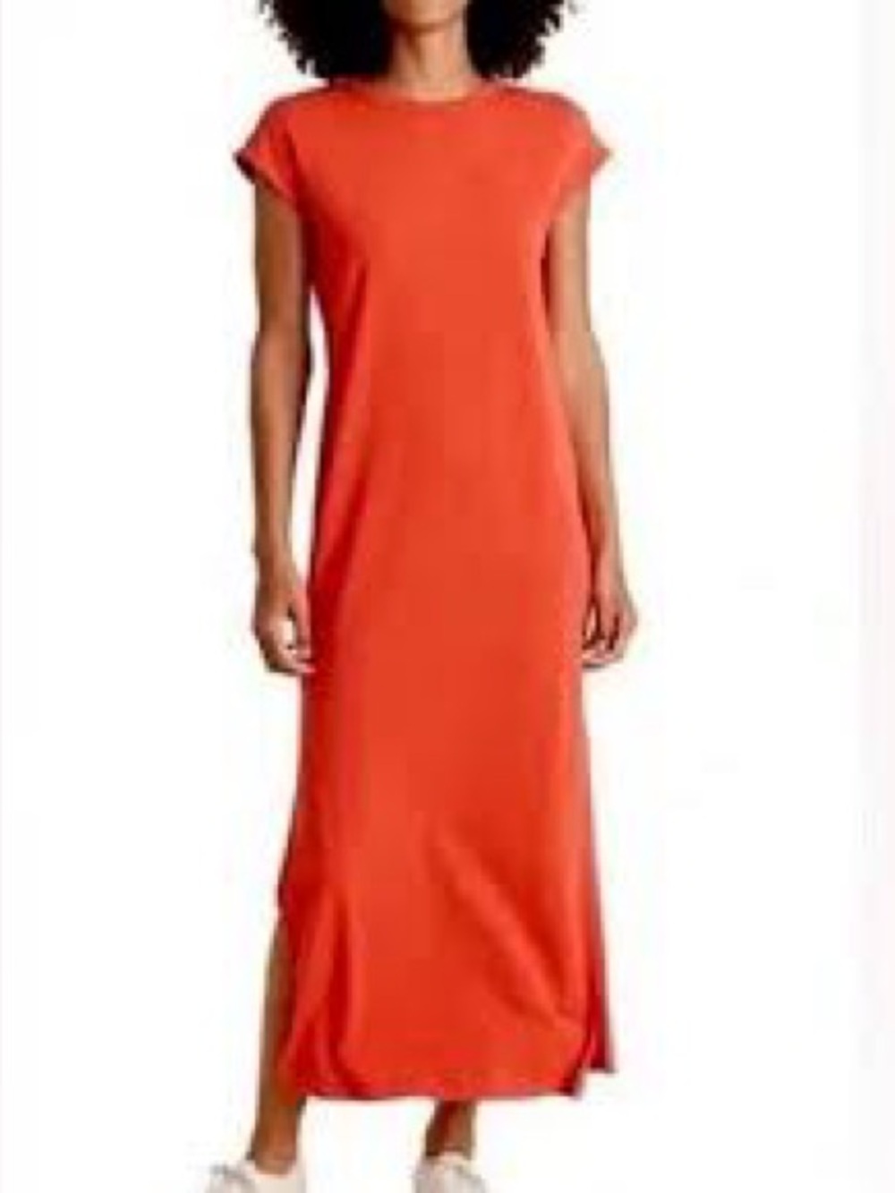 Marine Layer NWT medium Women's Casual Orange Maxi T-Shirt Dress